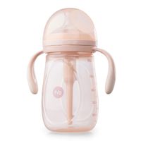 Бутылочка антиколиковая с ручками и силиконовой соской розовый Happy Baby/Хэппи Беби 300мл миниатюра фото №5