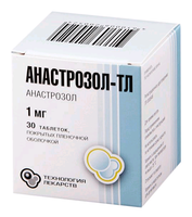 Анастрозол-ТЛ таблетки п/о плен. 1мг 30шт, миниатюра