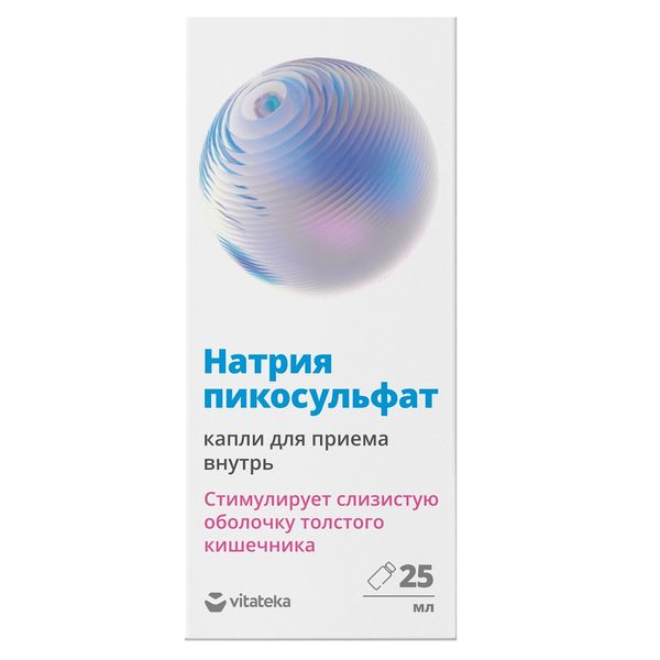 Натрия пикосульфат Vitateka/Витатека капли для приема внутрь 25мл валемидин капли 25мл