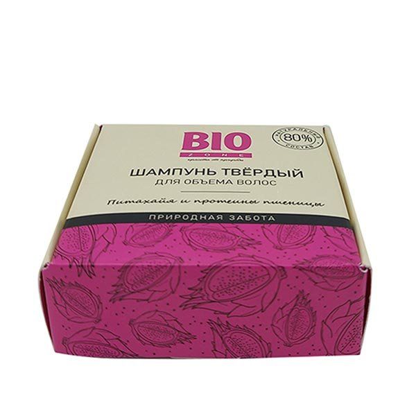Шампунь твердый для объема волос питахайя и протеины пшеницы BioZone/Биозон 50г