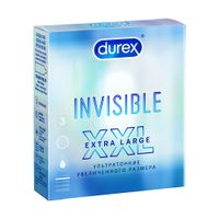 Презервативы из натурального латекса XXL Invisible Durex/Дюрекс 3шт