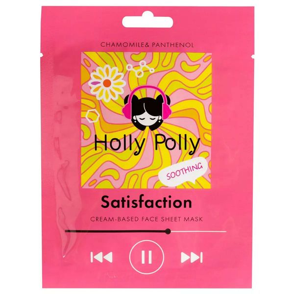 Маска тканевая для лица на кремовой основе с ромашкой и пантенолом Satisfaction Holly Polly/Холли Полли 22г полли и нейл