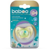 Соска-пустышка латексная круглая ночная Baby Shower 0 мес+ BABOO миниатюра фото №4