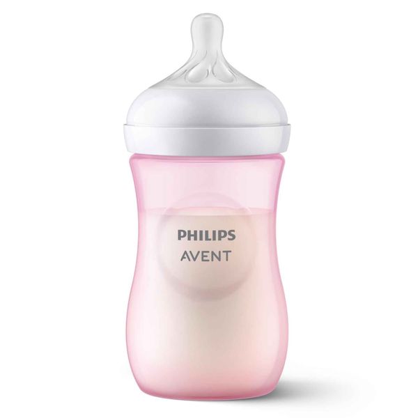 Бутылочка из полипропилена с силиконовой соской средний поток 1 мес. розовая Natural Response Philips Avent 260мл (SCY903/11) фото №4