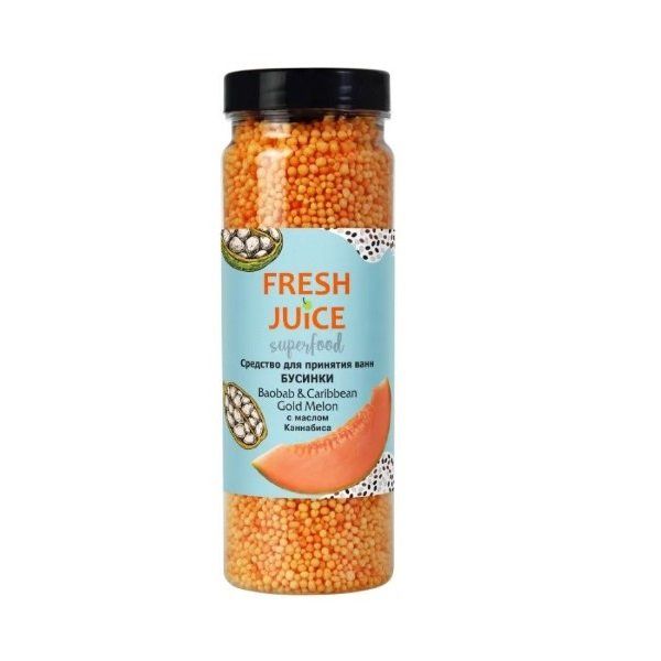 Средство для ванн с маслом каннабиса бусинки BaobabCaribbean Gold melon Superfood Fresh Juice 450г
