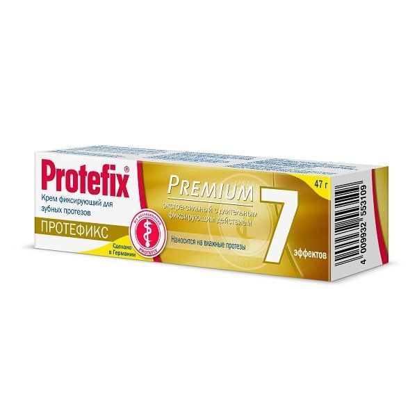 Крем для зубных протезов фиксирующий экстра сильный Premium Protefix/Протефикс 47г