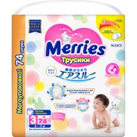 Подгузники-трусики для детей Merries/Меррис 6-10/6-11кг 74шт р.М миниатюра