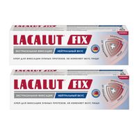 2Х Крем для фиксации зубных протезов экстрасильный с нейтральным вкусом Fix Lacalut/Лакалют 40г