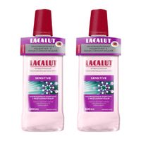 2Х Ополаскиватель для полости рта антибактериальный Sensitive Lacalut/Лакалют 500мл