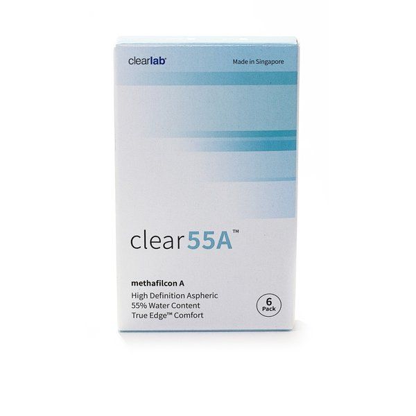 Линзы контактные ClearLab Clear 55A (8.7/-5,75) 6шт линзы контактные clearlab clear 55a 8 7 1 75 6шт