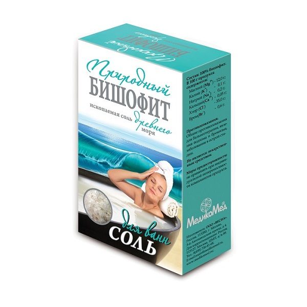 Соль для ванн природный бишофит МедикоМед 180г средства для ванной и душа медикомед природная соль для ванн бишофит