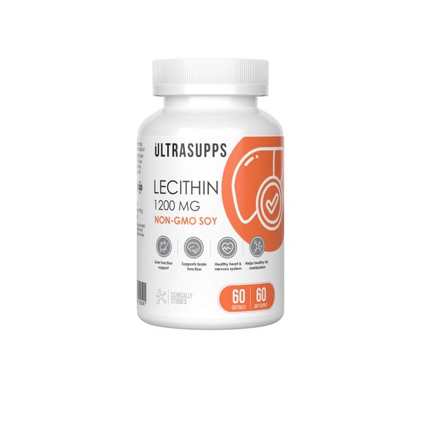 Лецитин UltraSupps/Ультрасаппс капсулы мягкие 1200мг 60шт Ultra Energy Supplements Trading L.L.C