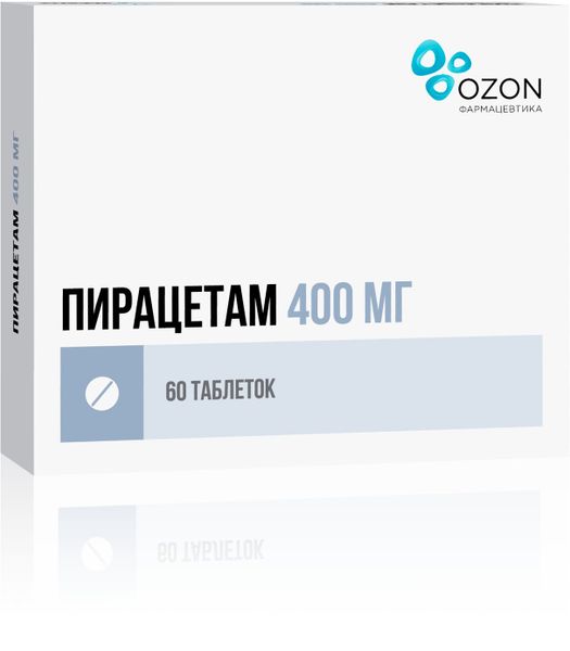 Пирацетам таблетки п/о плен. 400мг 60шт