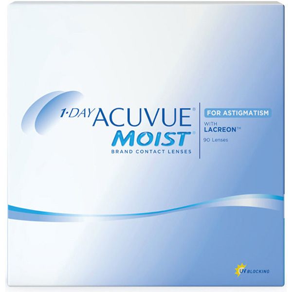 Линзы контактные Acuvue 1 day moist (9/-0,75) 90шт