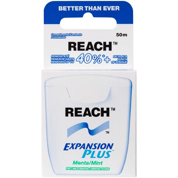 Нить зубная пропитанная воском с мятным вкусом Reach/Рич 50м