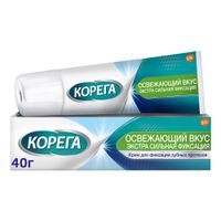 Corega (Корега) Освежающий Вкус, крем для фиксации зубных протезов до 12 часов, мятный, 40 г
