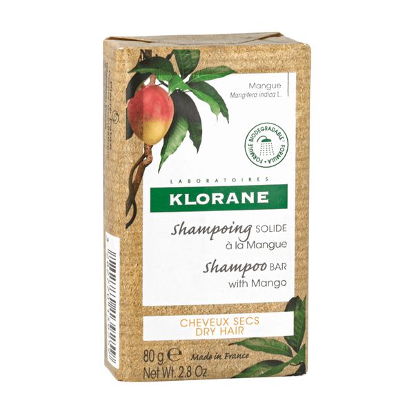 Шампунь брусковый для ввзрослых и детей с 3 лет с маслом манго Klorane/Клоран 80г