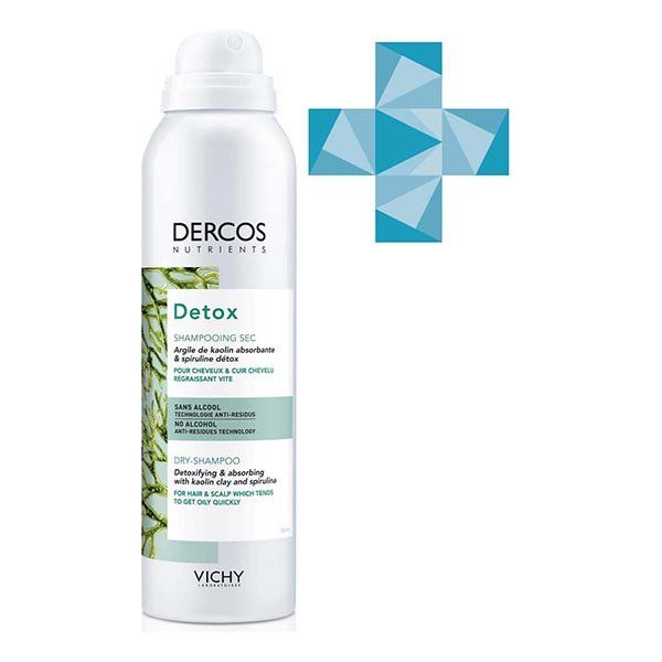 Шампунь сухой для волос Dercos Nutrients Detox Vichy/Виши 150мл сухой шампунь detox dercos nutrients mb079600 150 мл