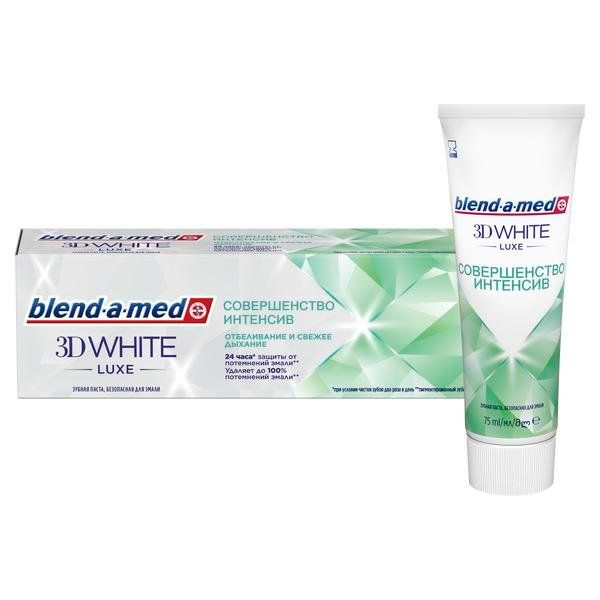 цена Паста зубная Blend-a-med/Бленд-а-мед 3D WhiteLuxe Совершенство Интенсив 75мл