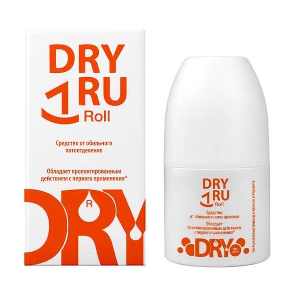 Средство от обильного потоотделения с пролонгированным действием Dry Ru/Драй Ру ролик 50мл фото №2