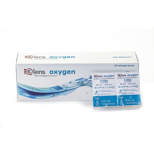 Линзы контактные IQlens Oxygen Daily (8.7/-5,50) 30шт фото №2