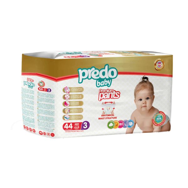 Подгузники-трусики для детей Baby Predo/Предо 4-9кг 44шт р.3 predo подгузники трусики baby pants medium 44