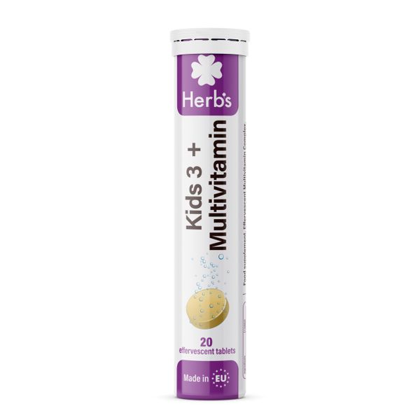 Мультивитамины для детей от 3 лет Herb's/Хербc таблетки шипучие 4г 20шт