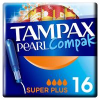 Тампоны с аппликатором TAMPAX (Тампакс) Compak Pearl Super Plus Duo, 16 шт.