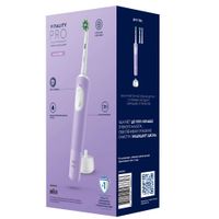 Набор Oral-B/Орал-би: Щетка зубная электрическая сиреневая с зарядкой 3757 Vitality Pro 3708+Насадка сменная Sensitive Clean 2шт миниатюра фото №8