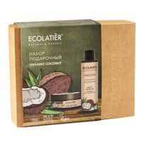 Набор подарочный №2 кокос питание-восстановление Ecolatier: Крем для тела 200мл+Масло для душа 200мл