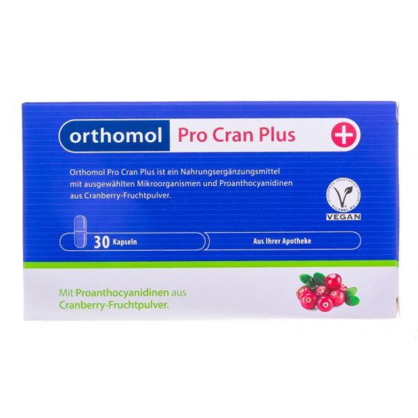 Orthomol (Ортомоль) Pro Cran Plus капсулы 410 мг 30 шт. Orthomol pharmazeutische Vertriebs GmbH 1092663 Orthomol (Ортомоль) Pro Cran Plus капсулы 410 мг 30 шт. - фото 1