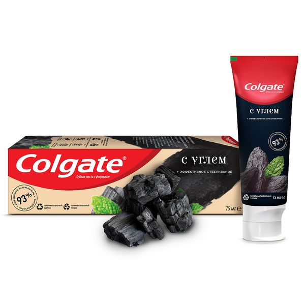 Купить Паста зубная с углем Эффективное отбеливание Colgate/Колгейт 75мл, Colgate-Palmolive (Китай)