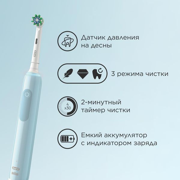 Щетка зубная электрическая 3791 с зарядным устройством 3757 Pro 1 CrossAction Oral-B/Орал-би фото №4
