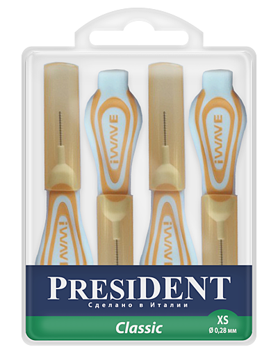 Ершики межзубные Classic President/Президент 0,28мм 4шт р.XS