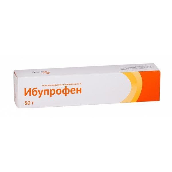 Ибупрофен гель для наруж. прим. 5% 50г