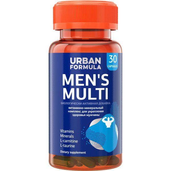 Витаминно-минеральный комплекс для мужчин от А до Zn Mens Multi Urban Formula/Урбан Формула капсулы 30шт