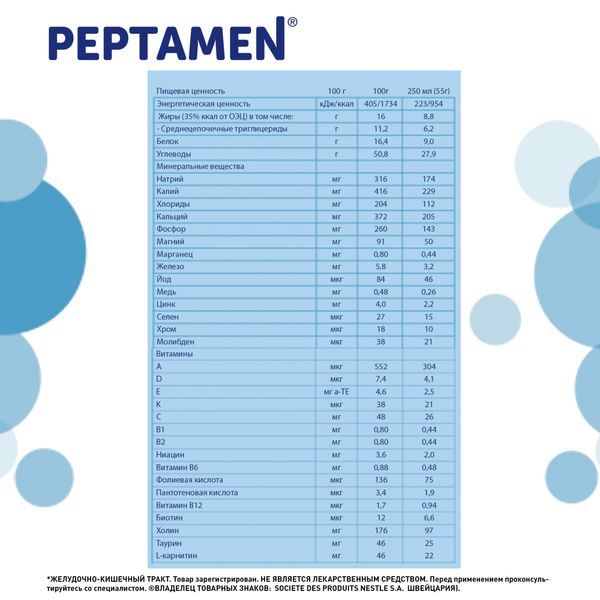 Смесь лечебная Peptamen/Пептамен при нарушениях ЖКТ с 10 лет 400г фото №4