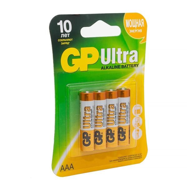 Батарейки алкалиновые GP Ultra Alkaline 24А AАA 4 шт. блистер GP Batteries International  CN (GP Batteries International Limited)