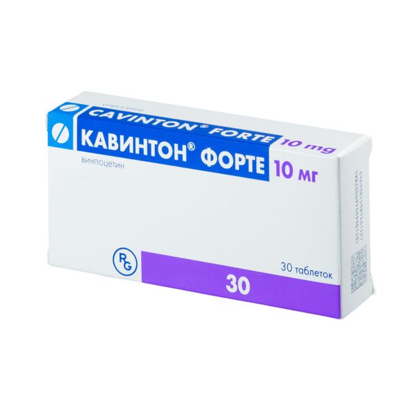 Кавинтон Форте таблетки 10мг 30шт