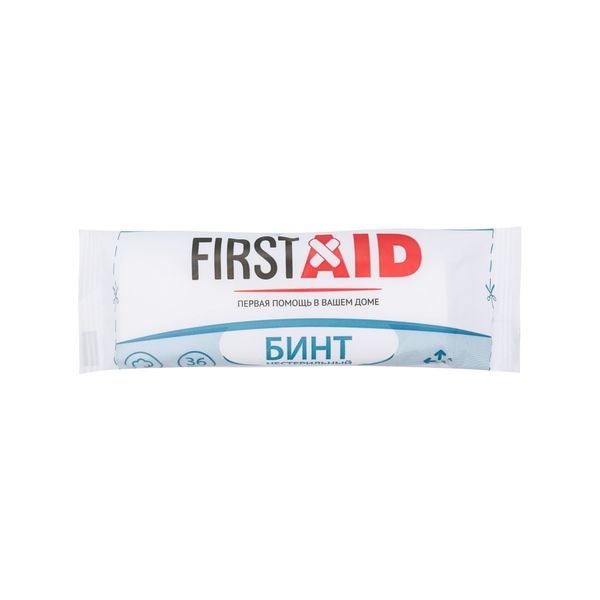 Бинт медицинский нестерильный First Aid/Ферстэйд 5м х 10см ферстэйд бинт когезивный самофиксирующийся 4мх4см