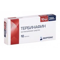 Тербинафин Вертекс таблетки 250мг 10шт, миниатюра фото №10