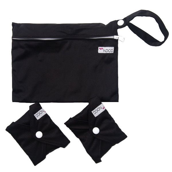 Многоразовые прокладки для КД черные в черном мешочке 23х8 см 2 шт NDCG фото №3