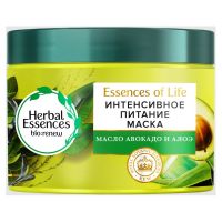 Маска для волос алоэ и масло авокадо Интенсивное питание Herbal Essences/Хербал Эсенсес банка 450мл
