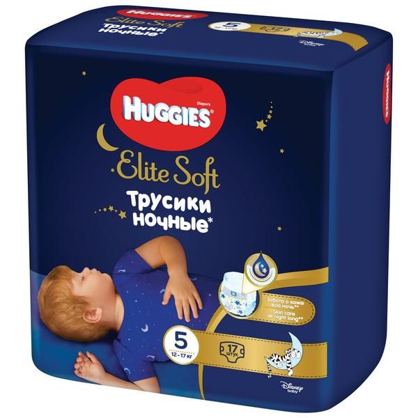 Трусики ночные Elite Soft Huggies/Хаггис 12-17кг 17шт р.5 фото №10