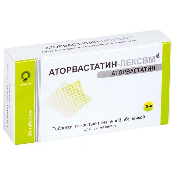 Аторвастатин -лексвм таб. п/о плен. 0,01г 30шт Озон ООО