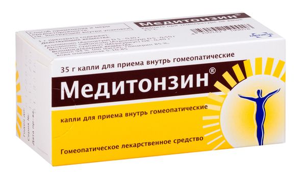 Медитонзин капли для приема внутрь гомеопатические фл. 35г