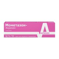 Мометазон-Акрихин крем для наруж. прим. 0,1% туба 15г