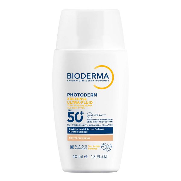 Флюид солнцезащитный для лица и шеи для всех типов кожи SPF50+ Xdefense Photoderm Bioderma/Биодерма фл. 40мл тон Светлый