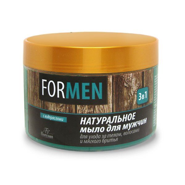 Мыло Флоресан для мужчин For Men для ухода за телом и волосами и мягкого бритья 3в1 450 мл