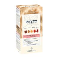 Набор Phyto/Фито: Крем-краска для волос 50мл тон 10 Экстра-светлый блонд+Молочко 50мл+Маска-защита цвета 12мл+Перчатки